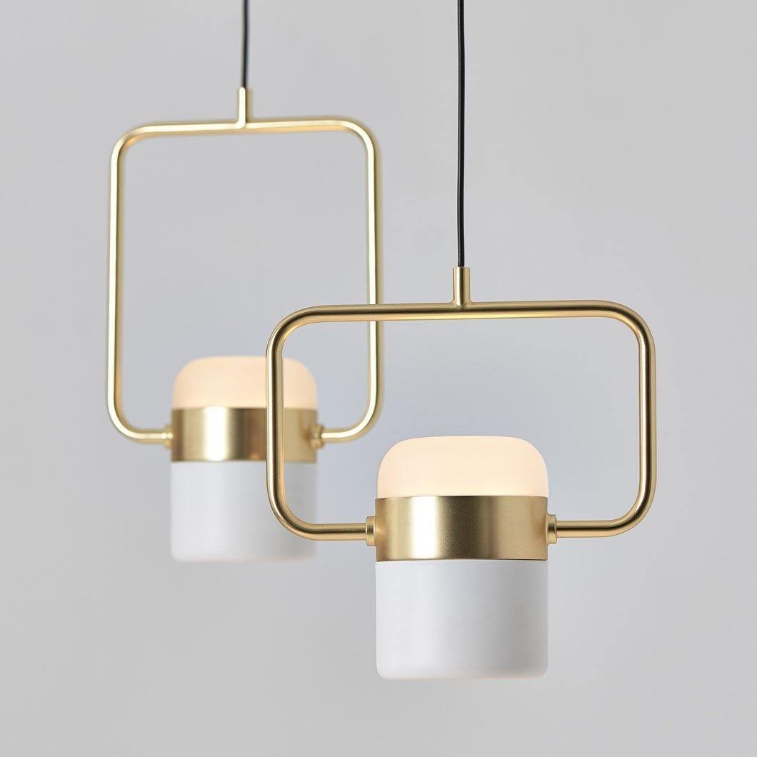 Lirael Pendant Lamp Adjustable Glass with Brass