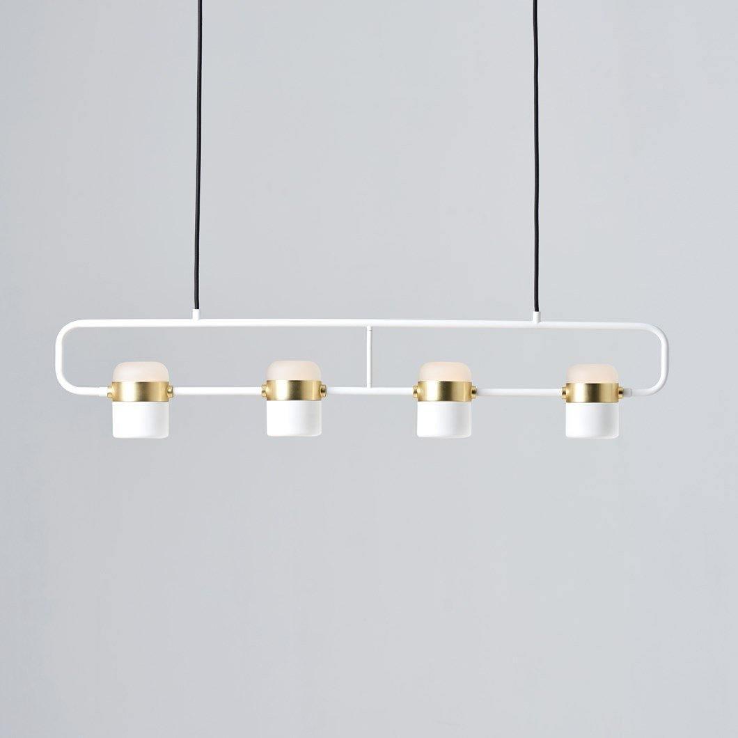 Lirael Pendant Lamp Adjustable Glass with Brass