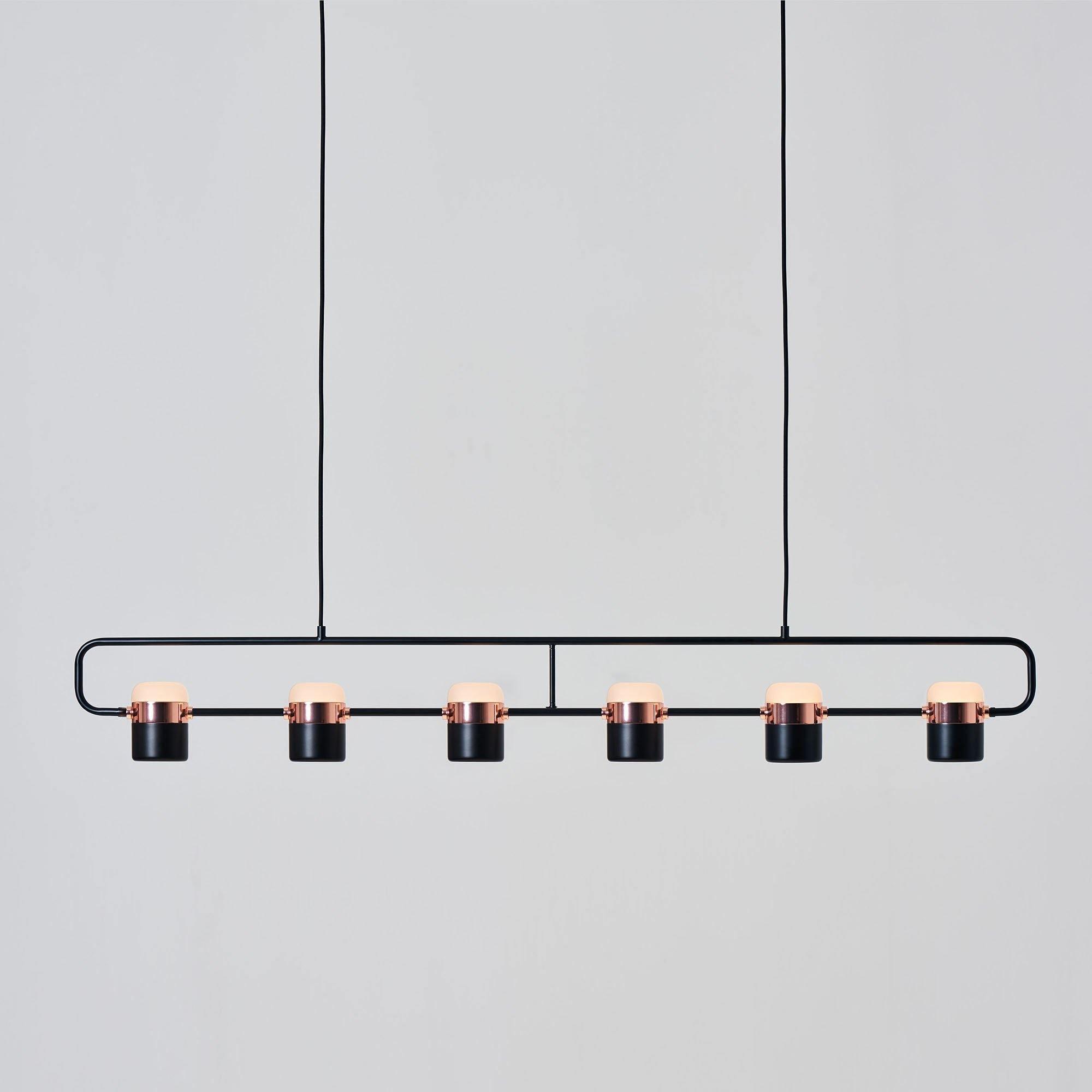 Lirael Pendant Lamp Adjustable Glass with Brass