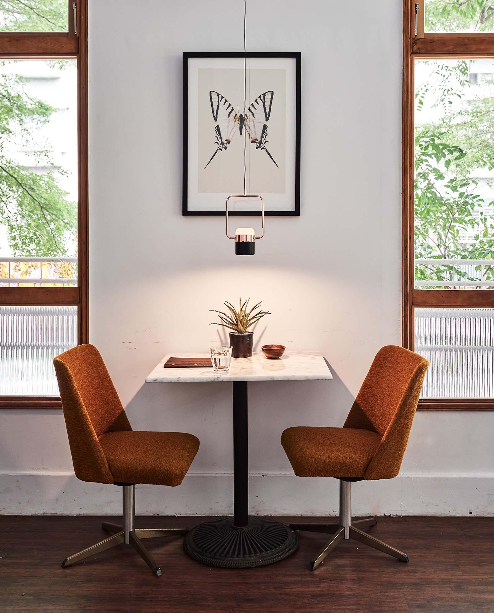 Lirael Pendant Lamp Adjustable Glass with Brass