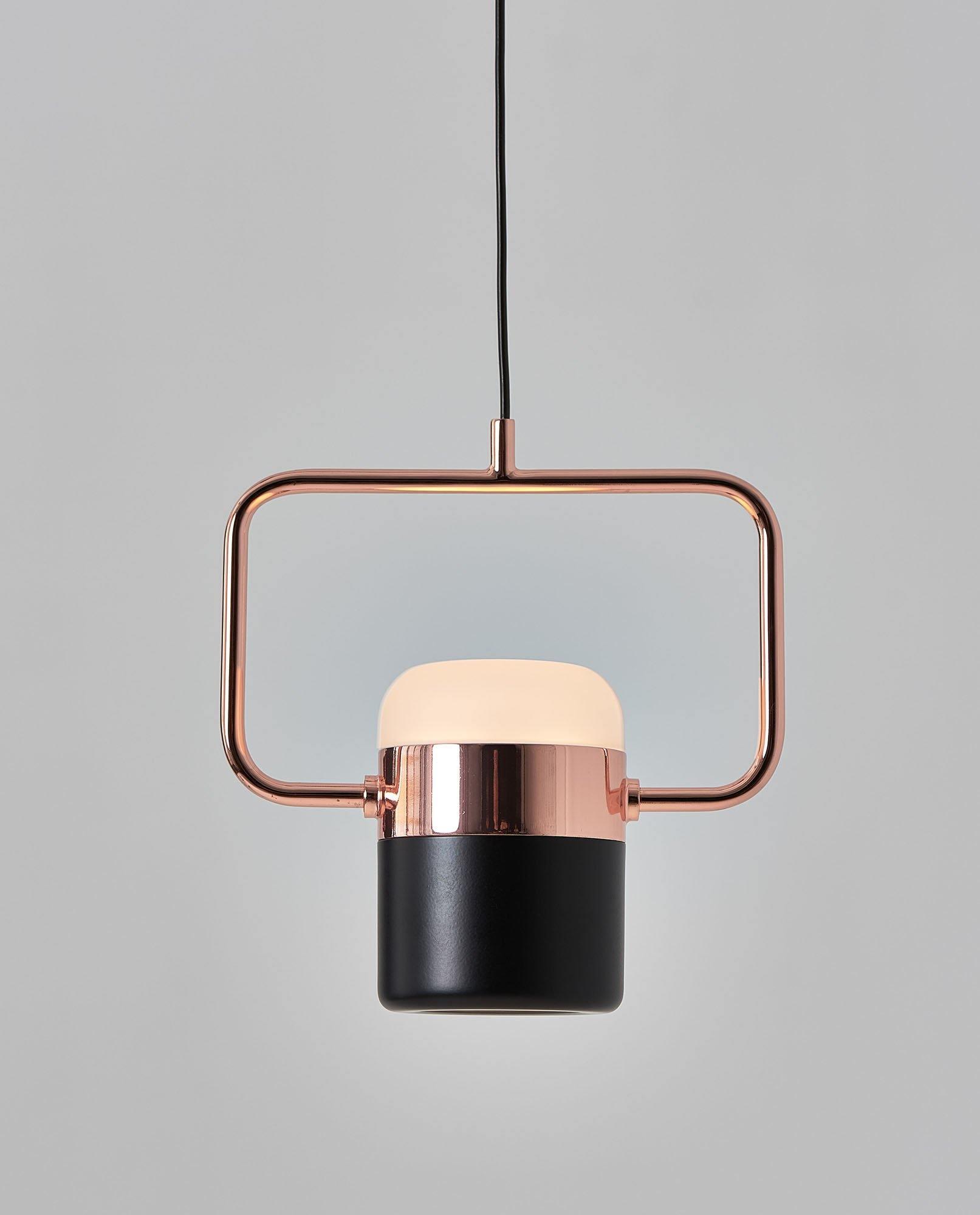 Lirael Pendant Lamp Adjustable Glass with Brass