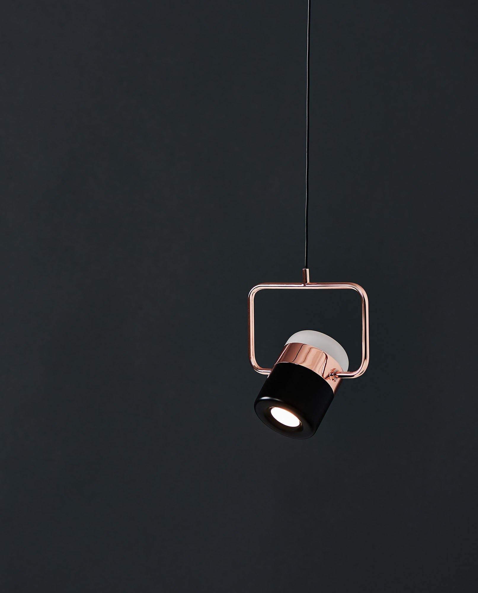 Lirael Pendant Lamp Adjustable Glass with Brass