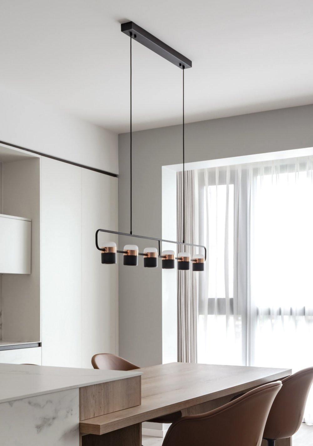 Lirael Pendant Lamp Adjustable Glass with Brass