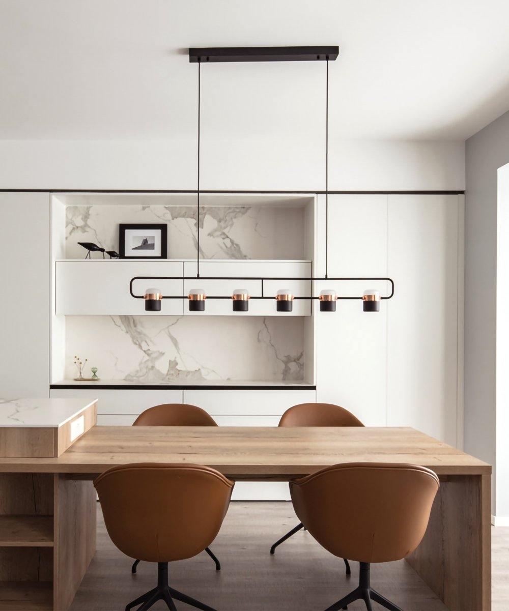 Lirael Pendant Lamp Adjustable Glass with Brass