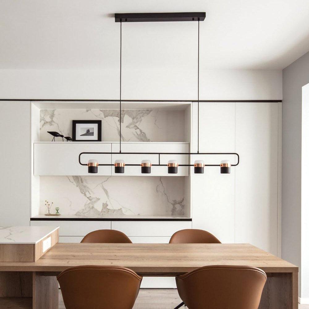Lirael Pendant Lamp Adjustable Glass with Brass