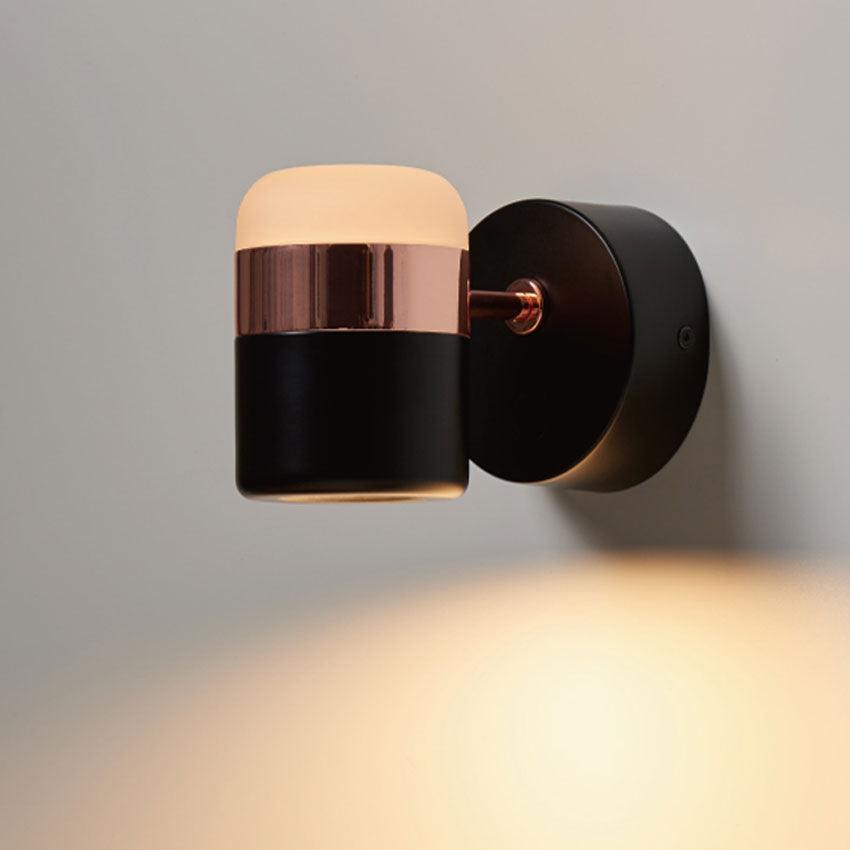 Liorinora Wall Lamp Black Glass Adjustable