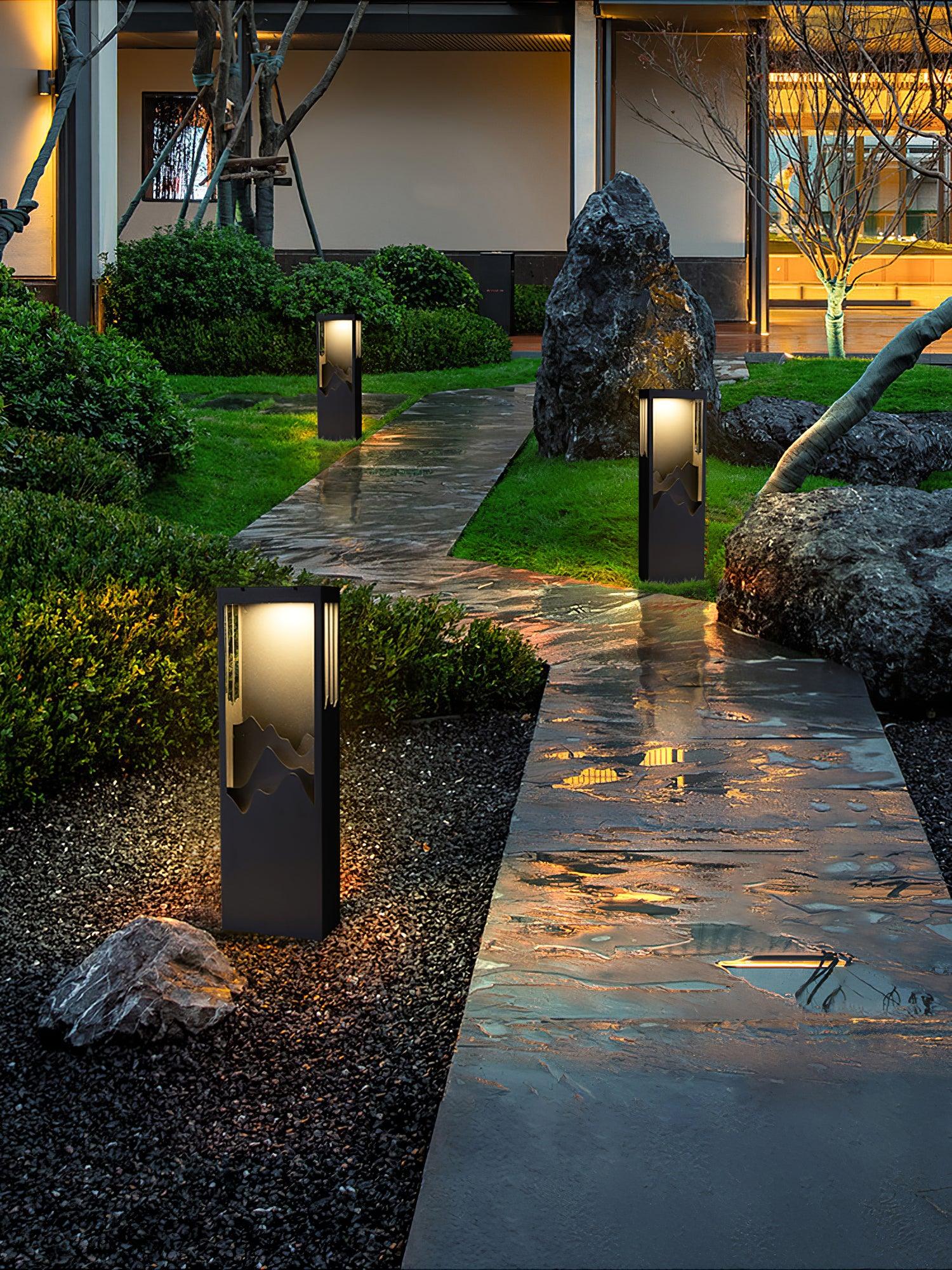 Zen Rustic Acrylic Outdoor Light