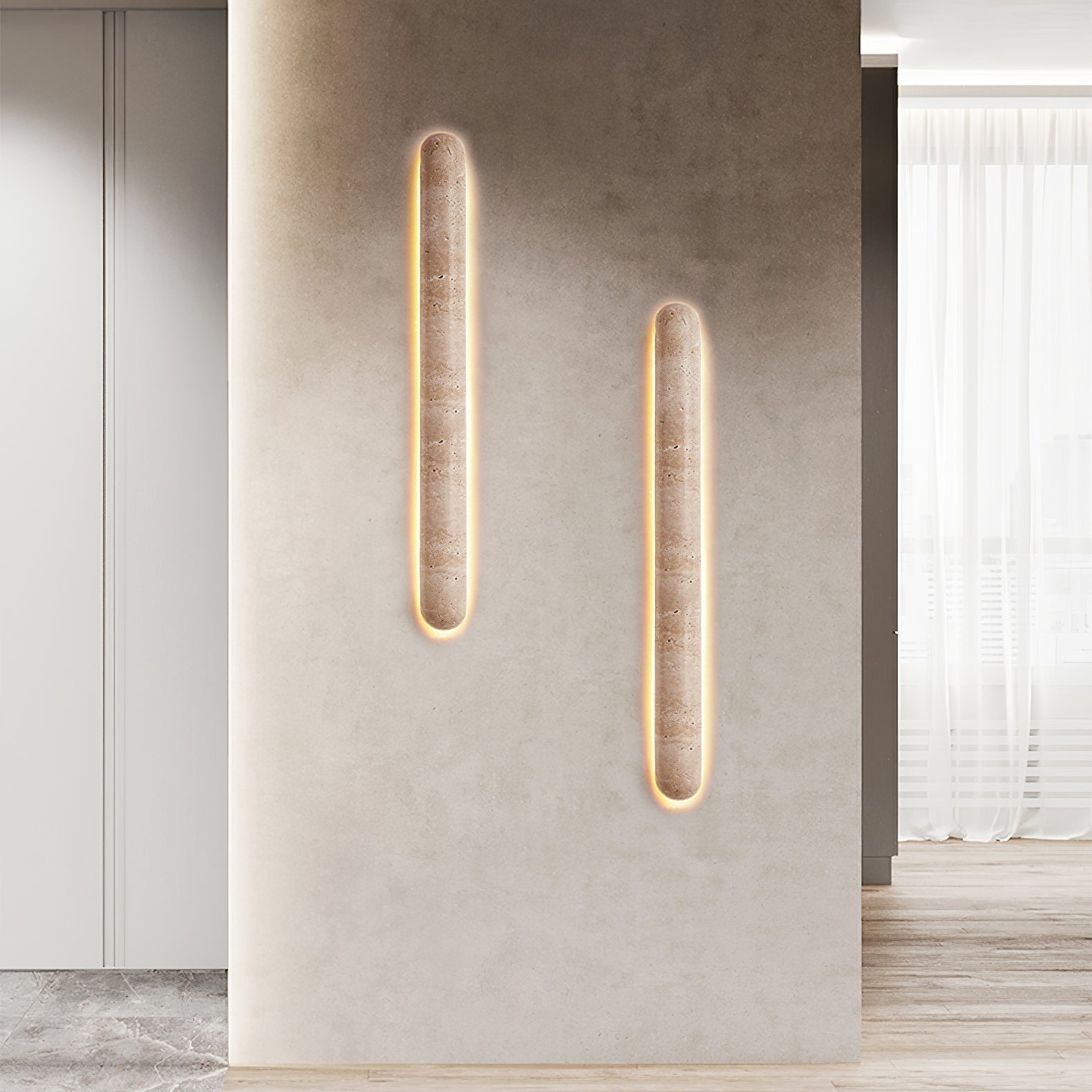 Aelius Travertine Wall Sconce