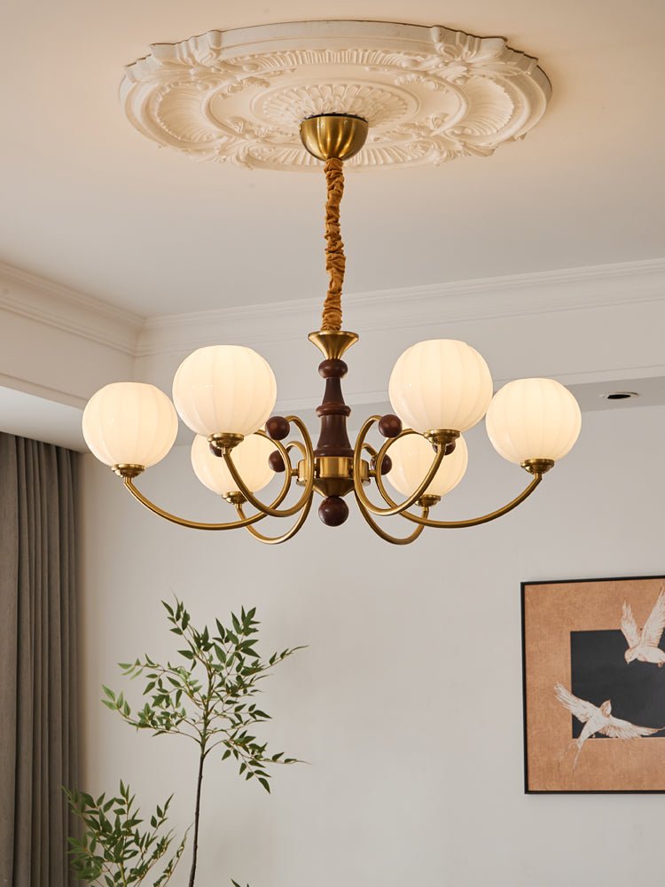 Omirara Traditional Elegance Vintage Wood Chandelier