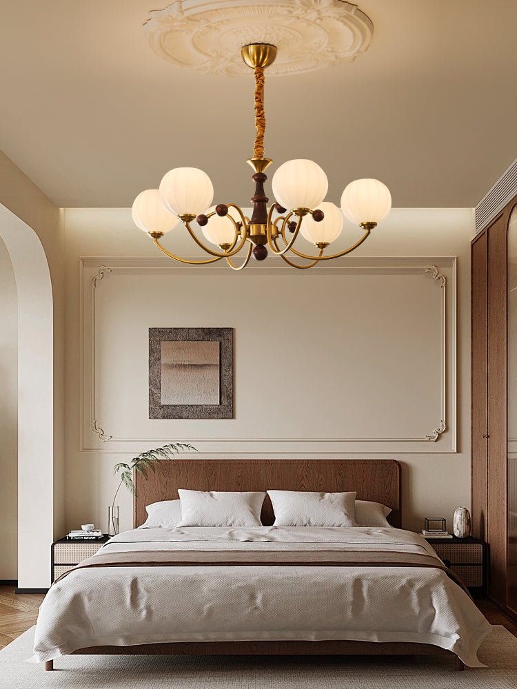 Omirara Traditional Elegance Vintage Wood Chandelier