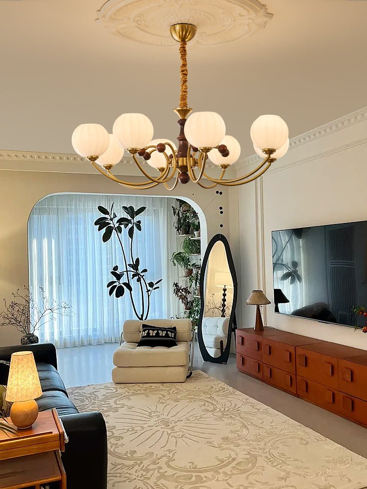 Omirara Traditional Elegance Vintage Wood Chandelier