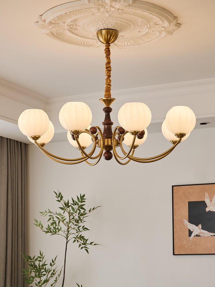 Omirara Traditional Elegance Vintage Wood Chandelier