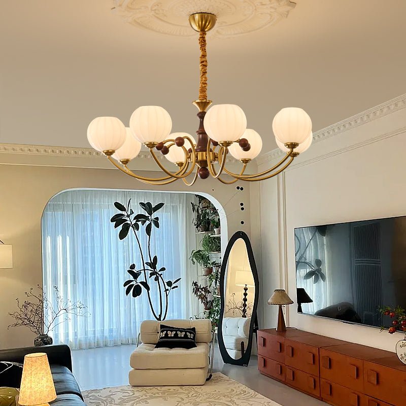 Omirara Traditional Elegance Vintage Wood Chandelier