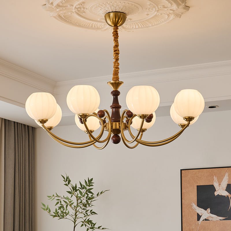 Omirara Traditional Elegance Vintage Wood Chandelier