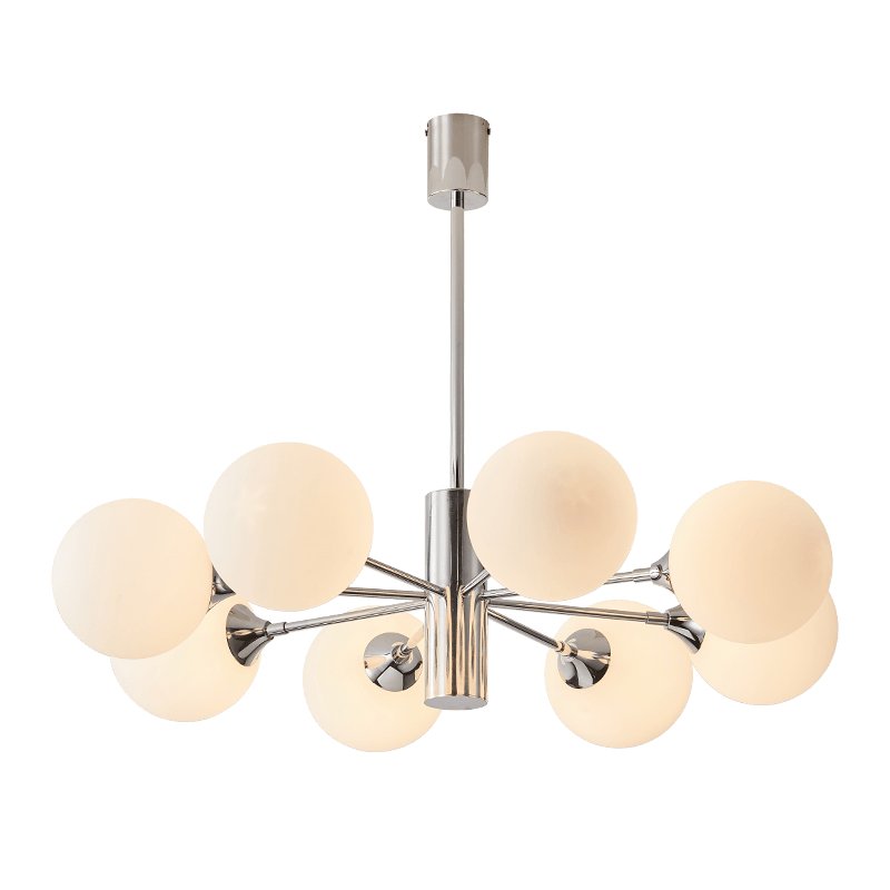 Eirivaria Chandelier Chrome Glass Globe
