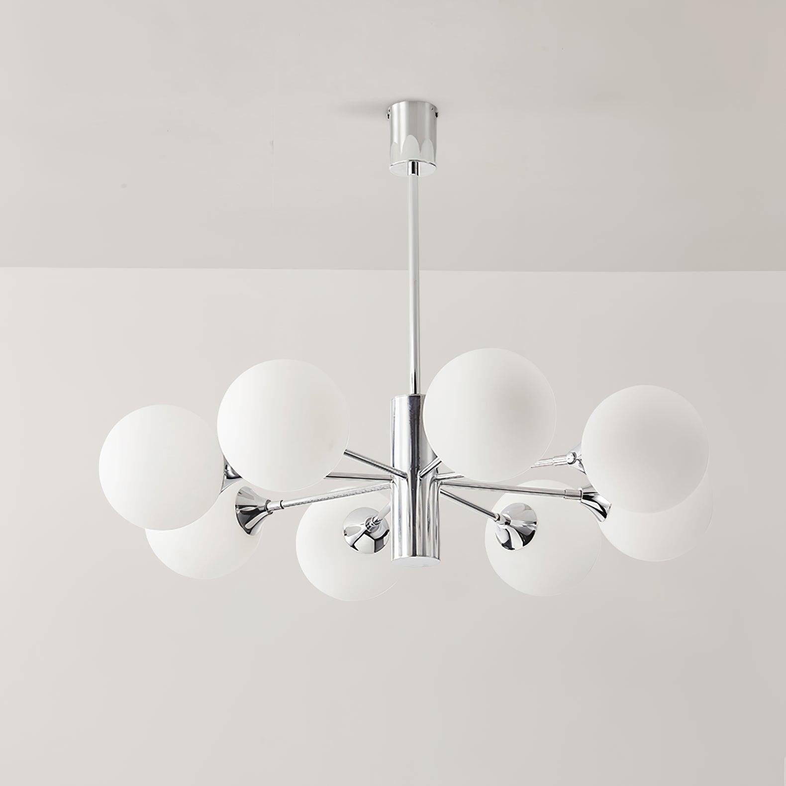 Eirivaria Chandelier Chrome Glass Globe