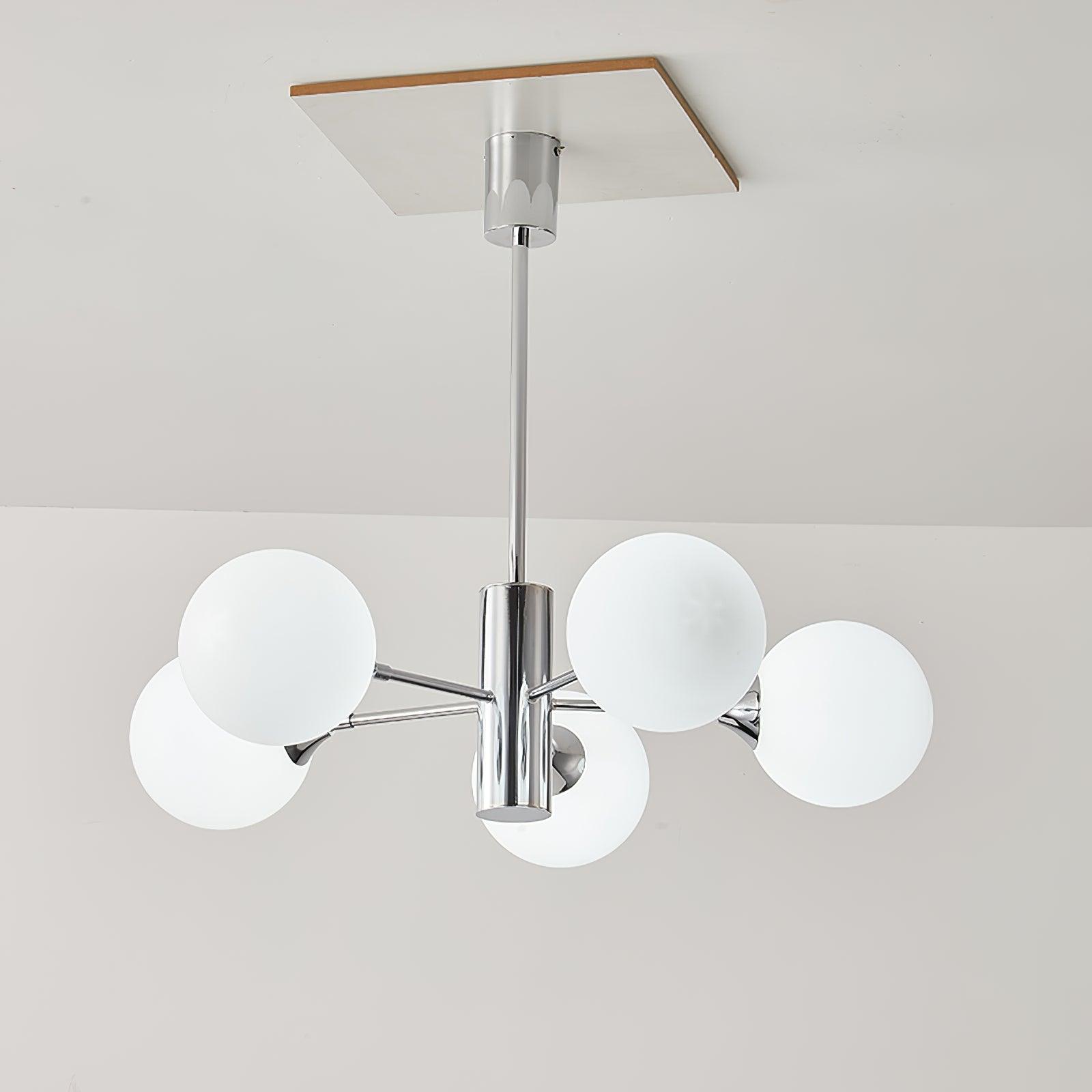 Eirivaria Chandelier Chrome Glass Globe