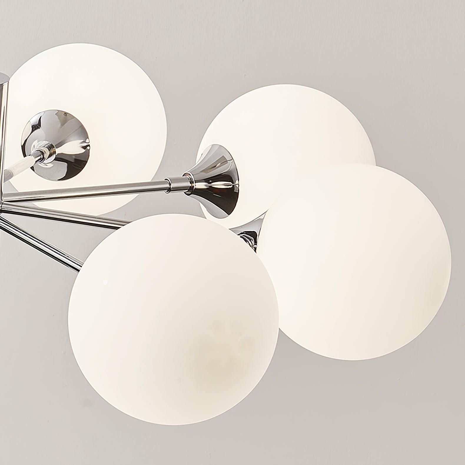 Eirivaria Chandelier Chrome Glass Globe