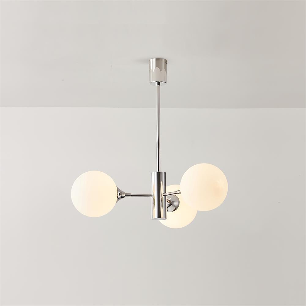 Eirivaria Chandelier Chrome Glass Globe