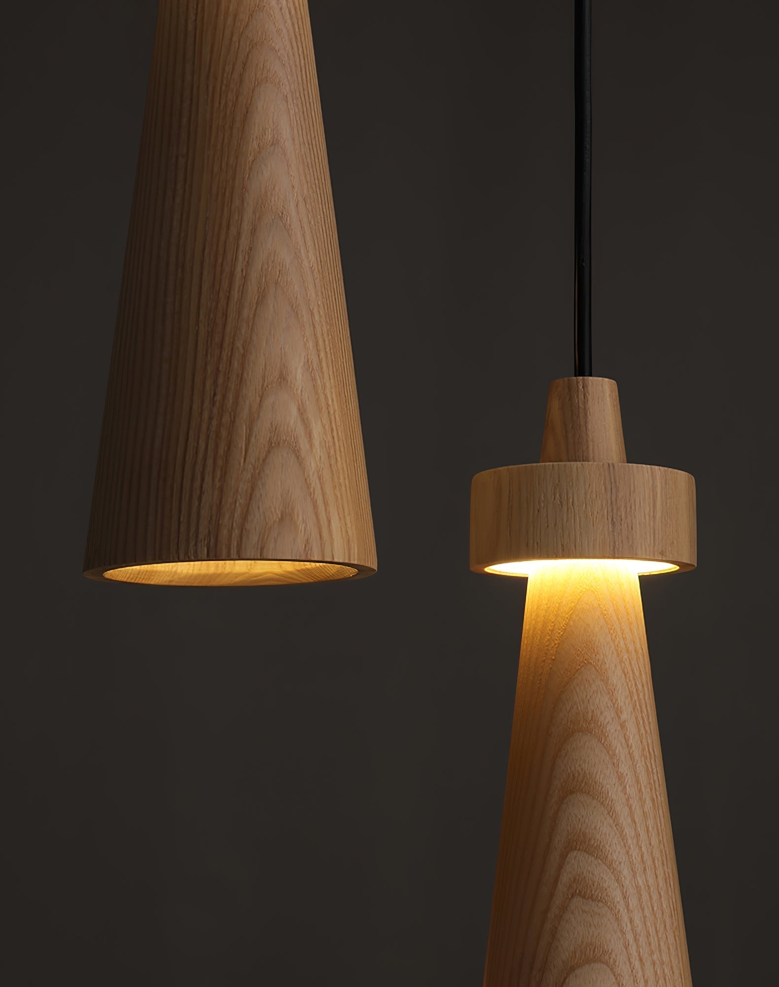 Tesno Minimalist Wood Pendant Light