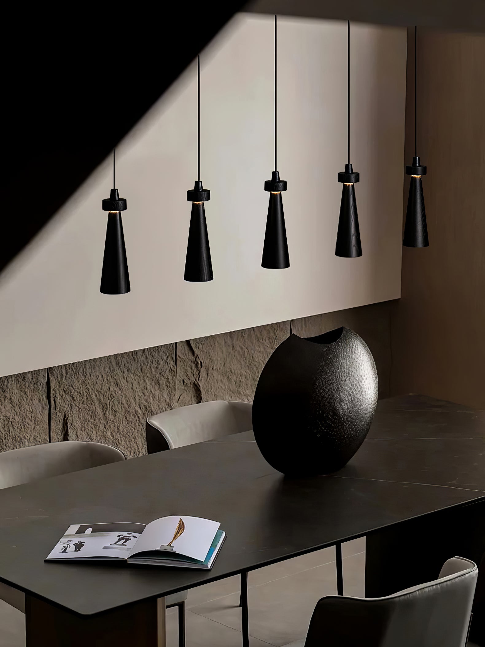 Tesno Minimalist Wood Pendant Light