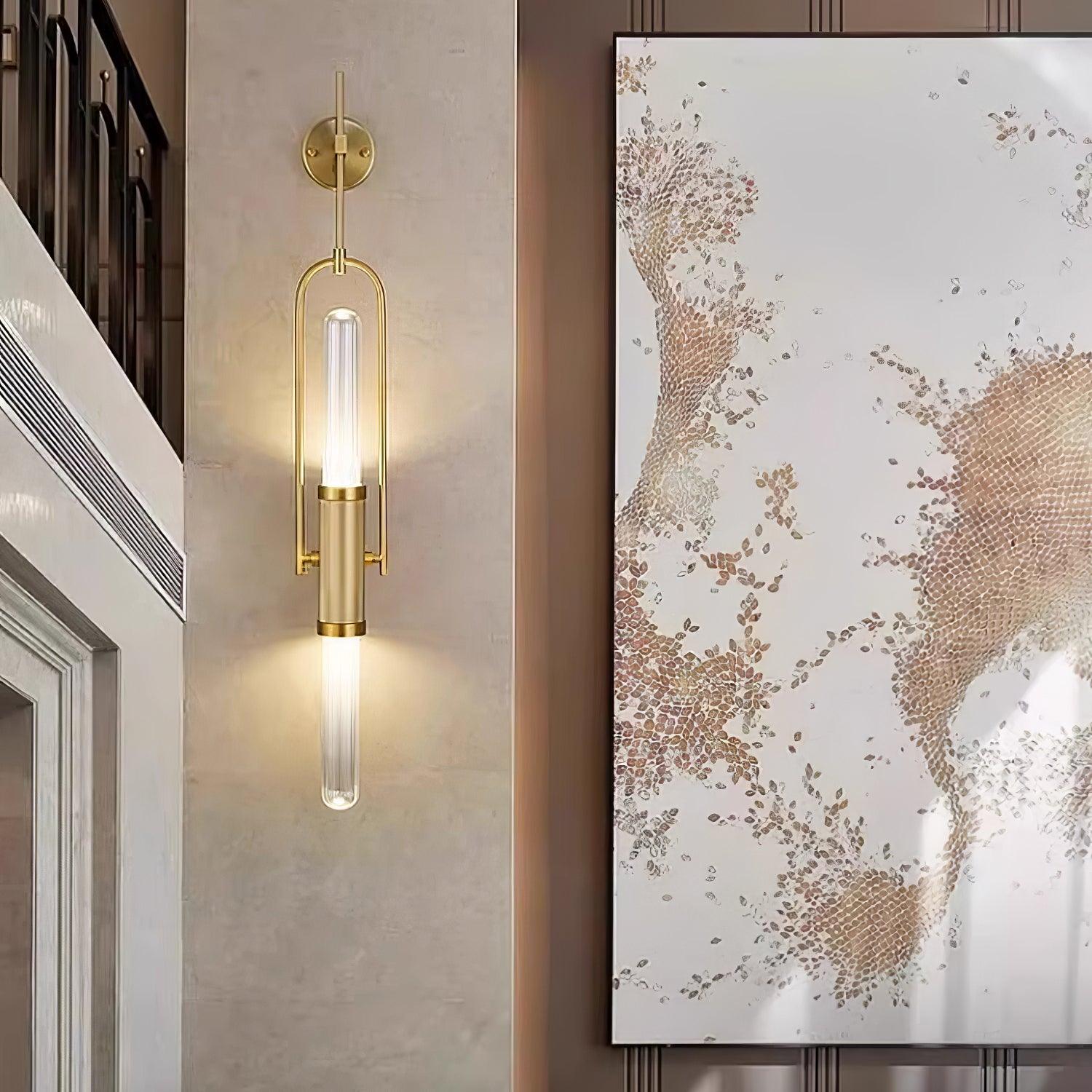 Isvyn Nordic Art Long Arc Glass Wall Lamp