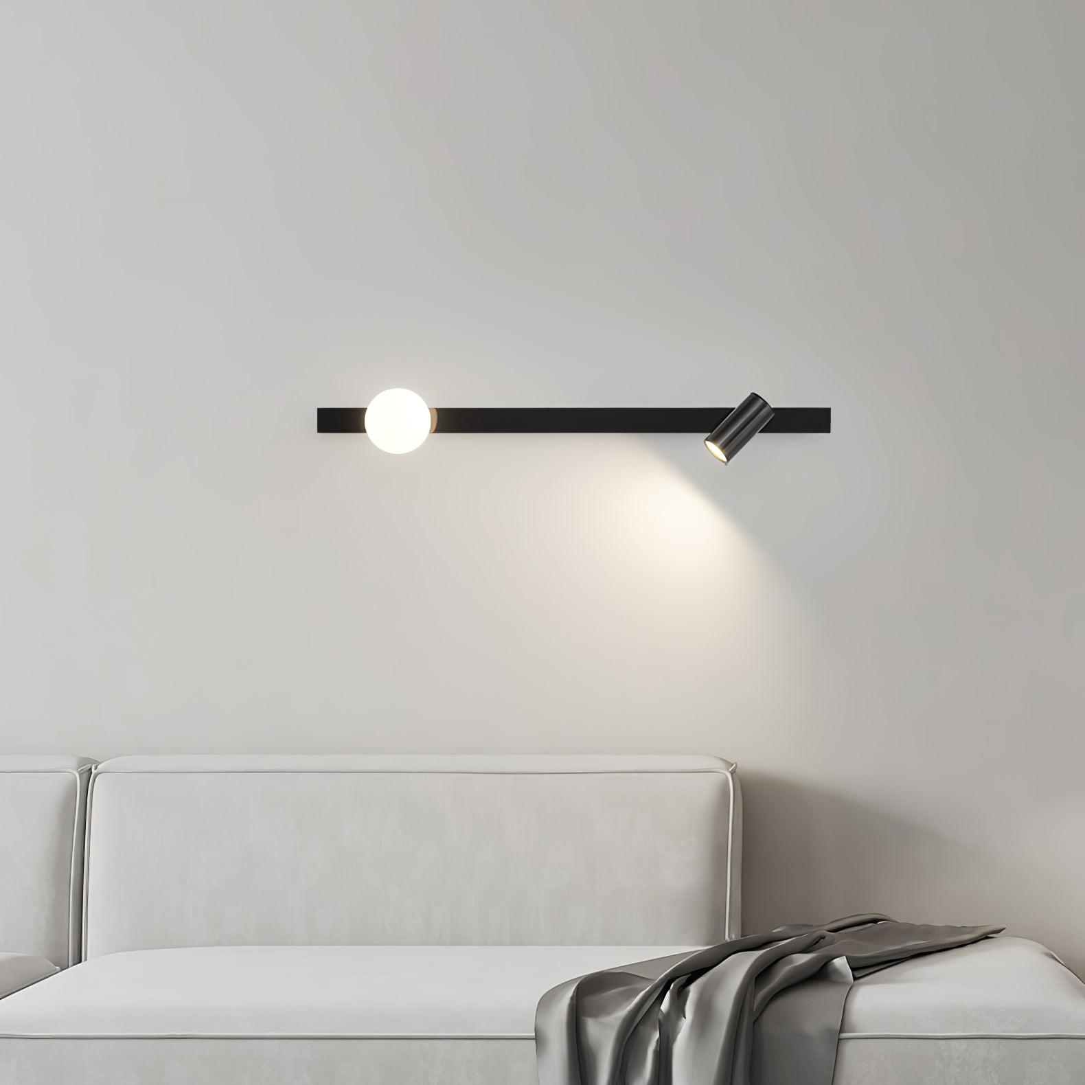 Aloz Brass Glass Minimalist Wall Light