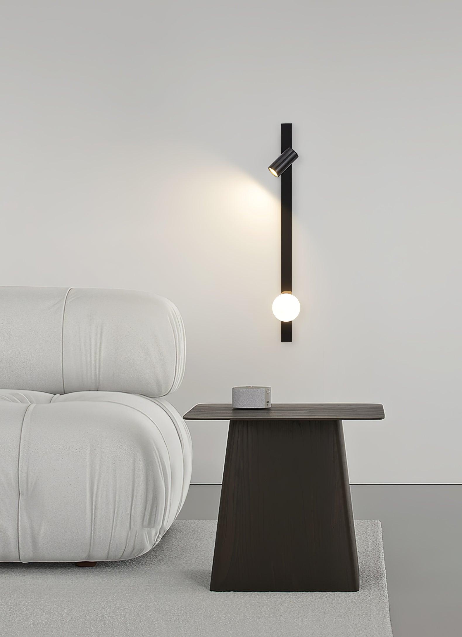 Aloz Brass Glass Minimalist Wall Light