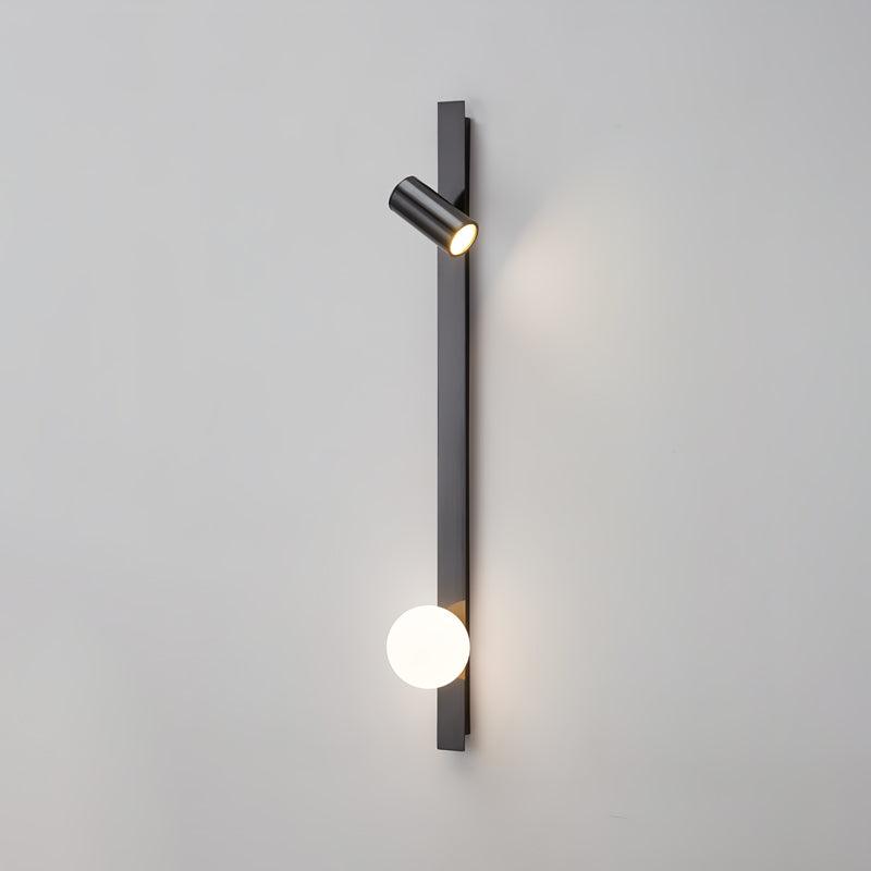 Aloz Brass Glass Minimalist Wall Light