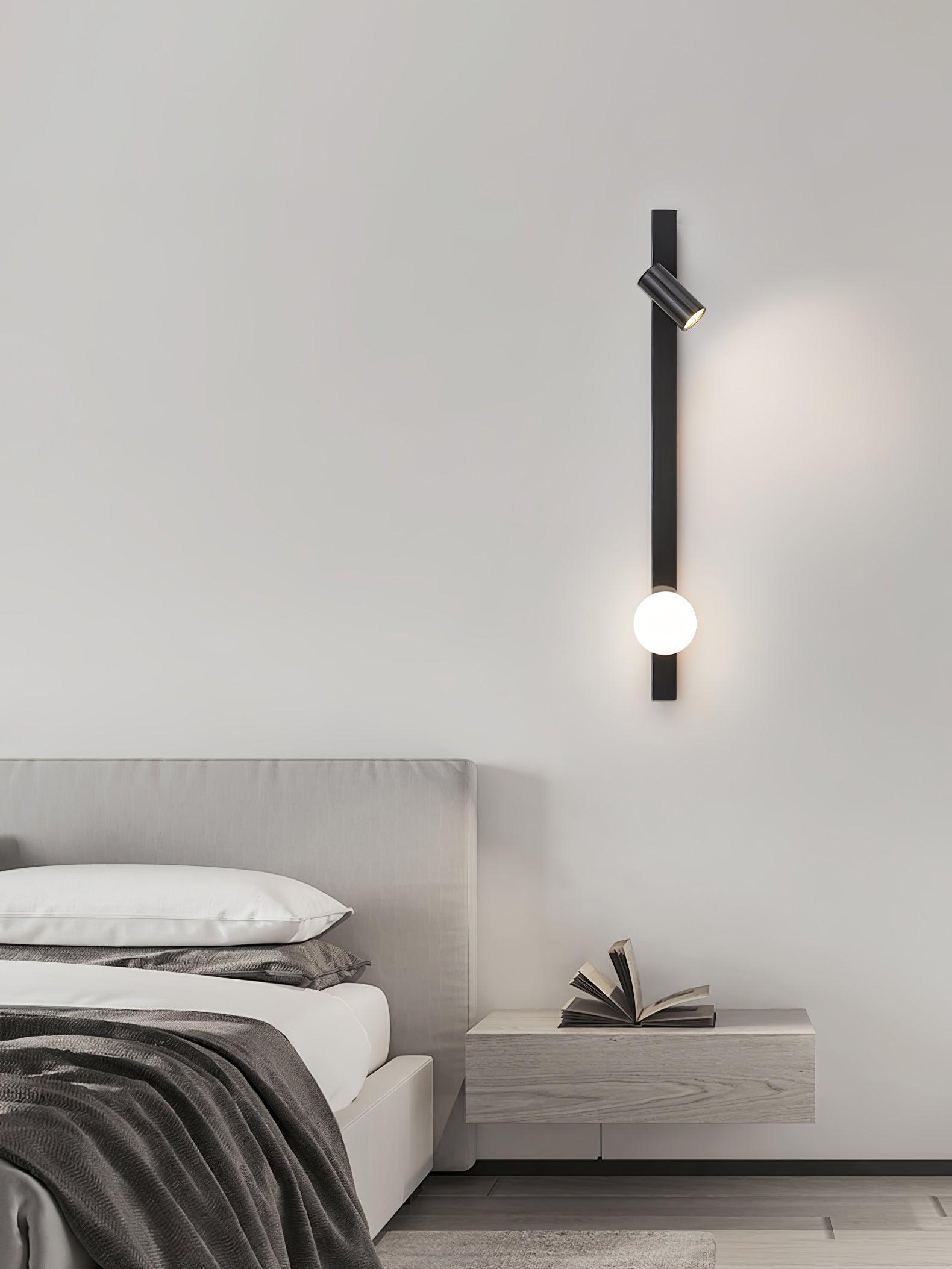 Aloz Brass Glass Minimalist Wall Light