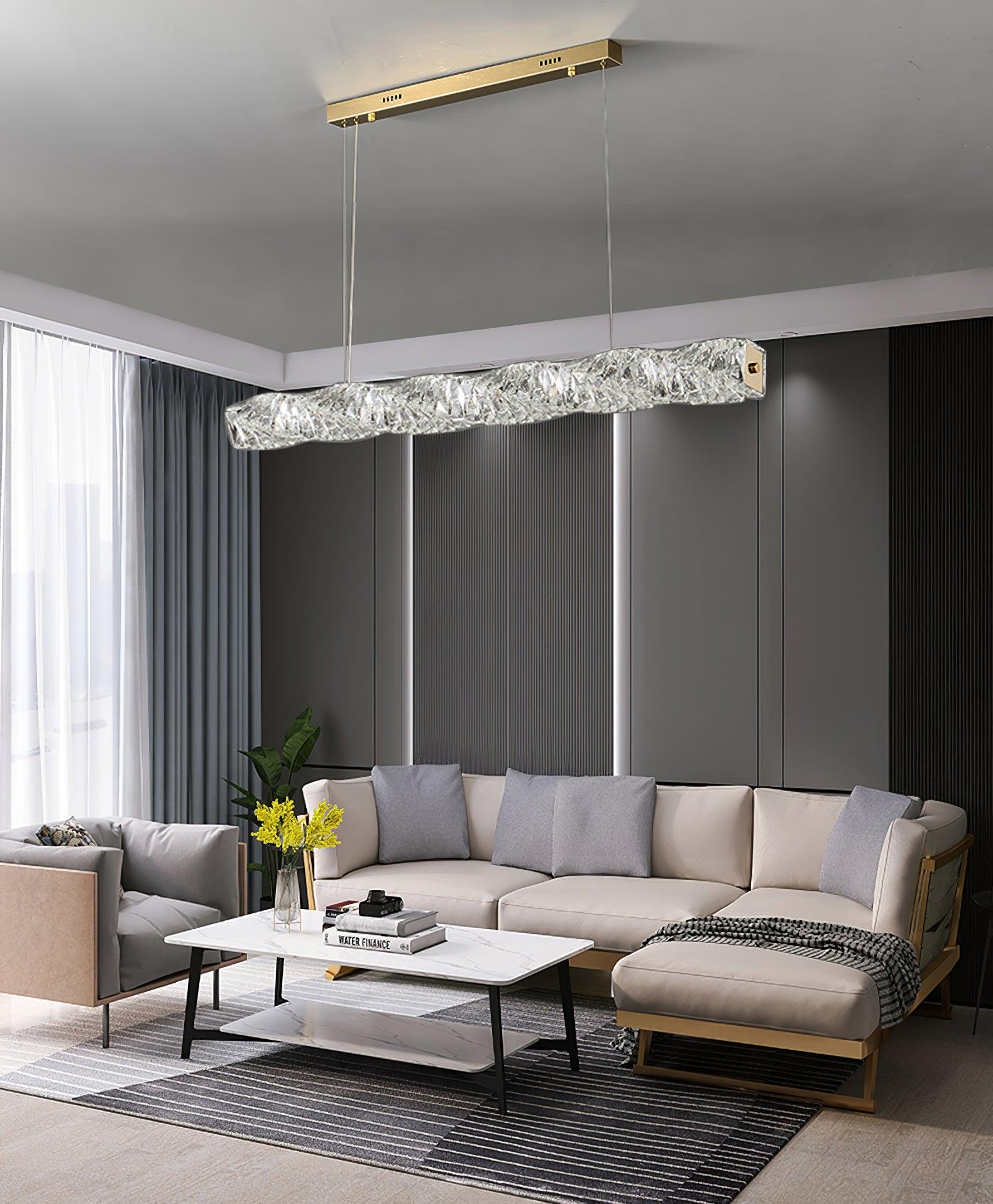 Stream Long Crystal Pendant Lamp