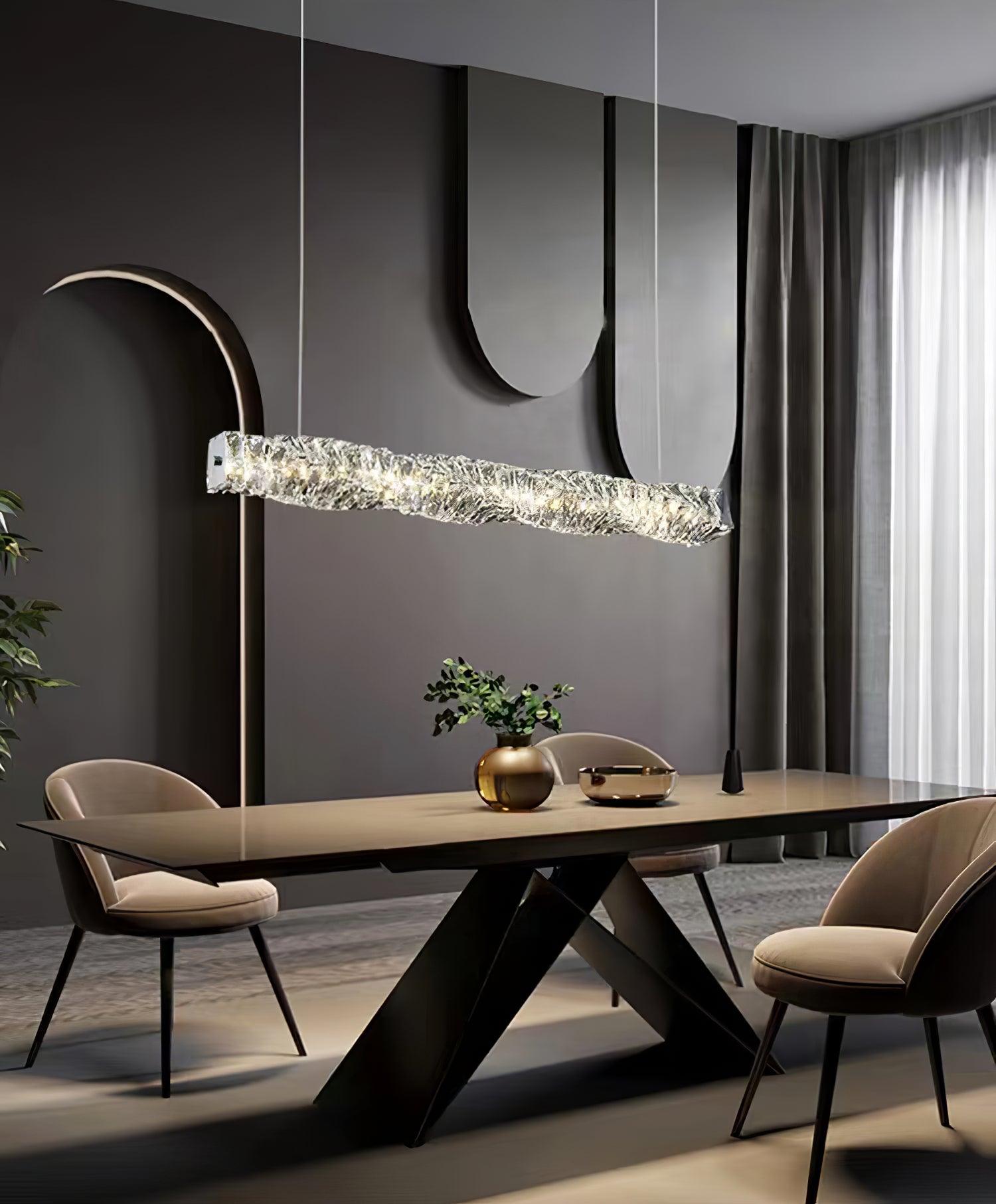 Stream Long Crystal Pendant Lamp