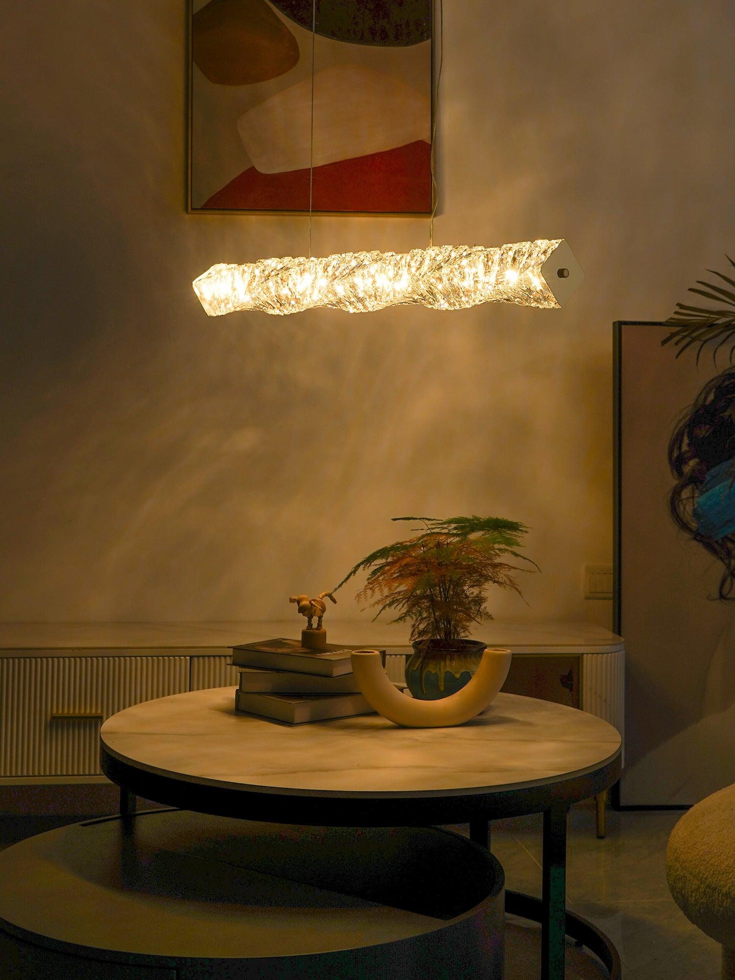 Stream Long Crystal Pendant Lamp