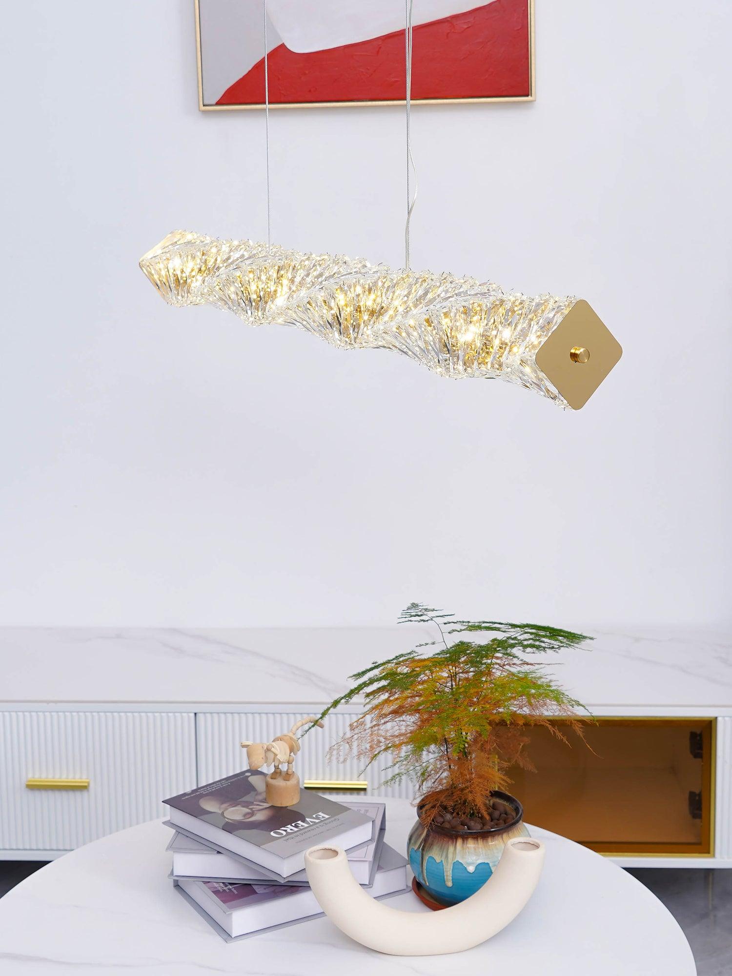 Stream Long Crystal Pendant Lamp