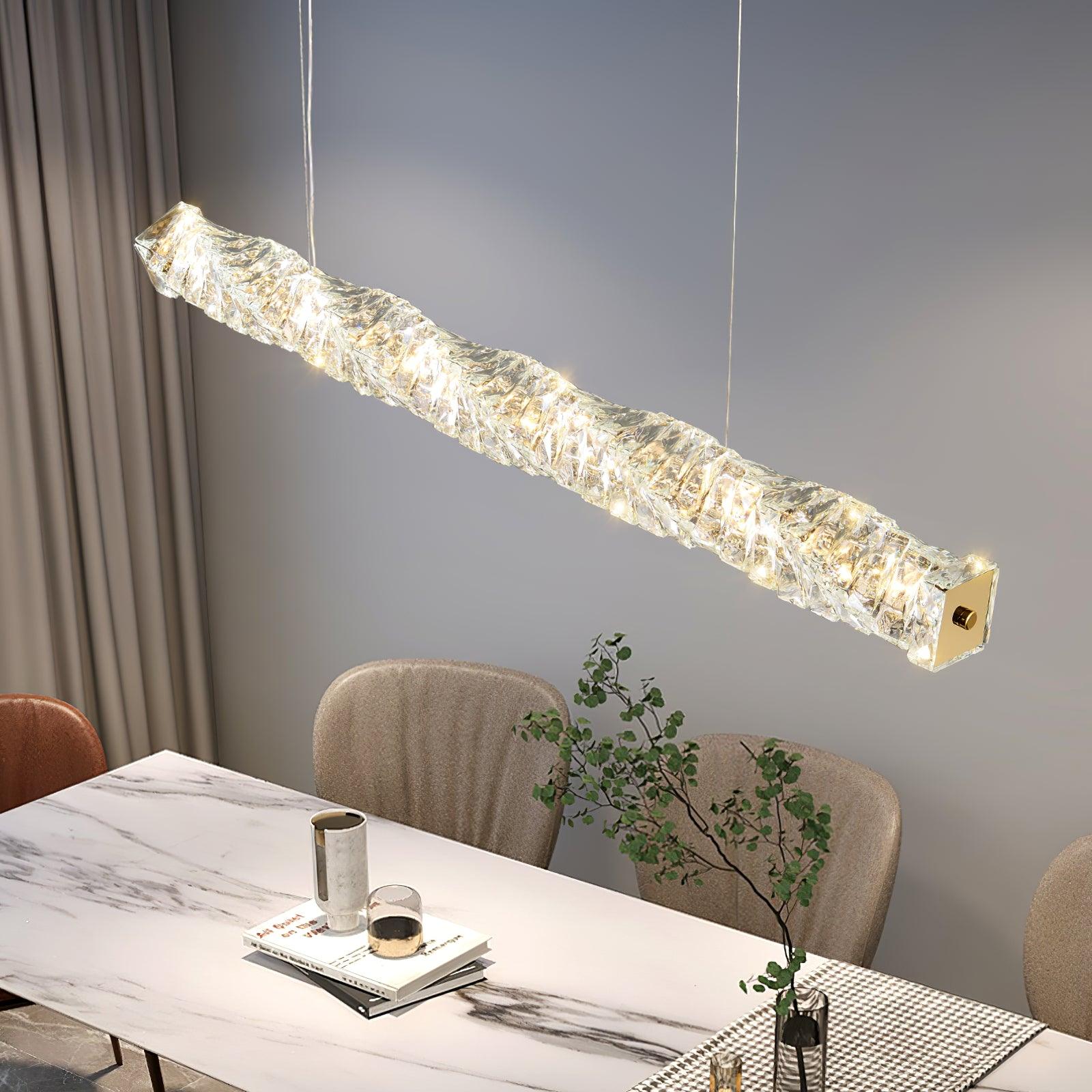 Stream Long Crystal Pendant Lamp