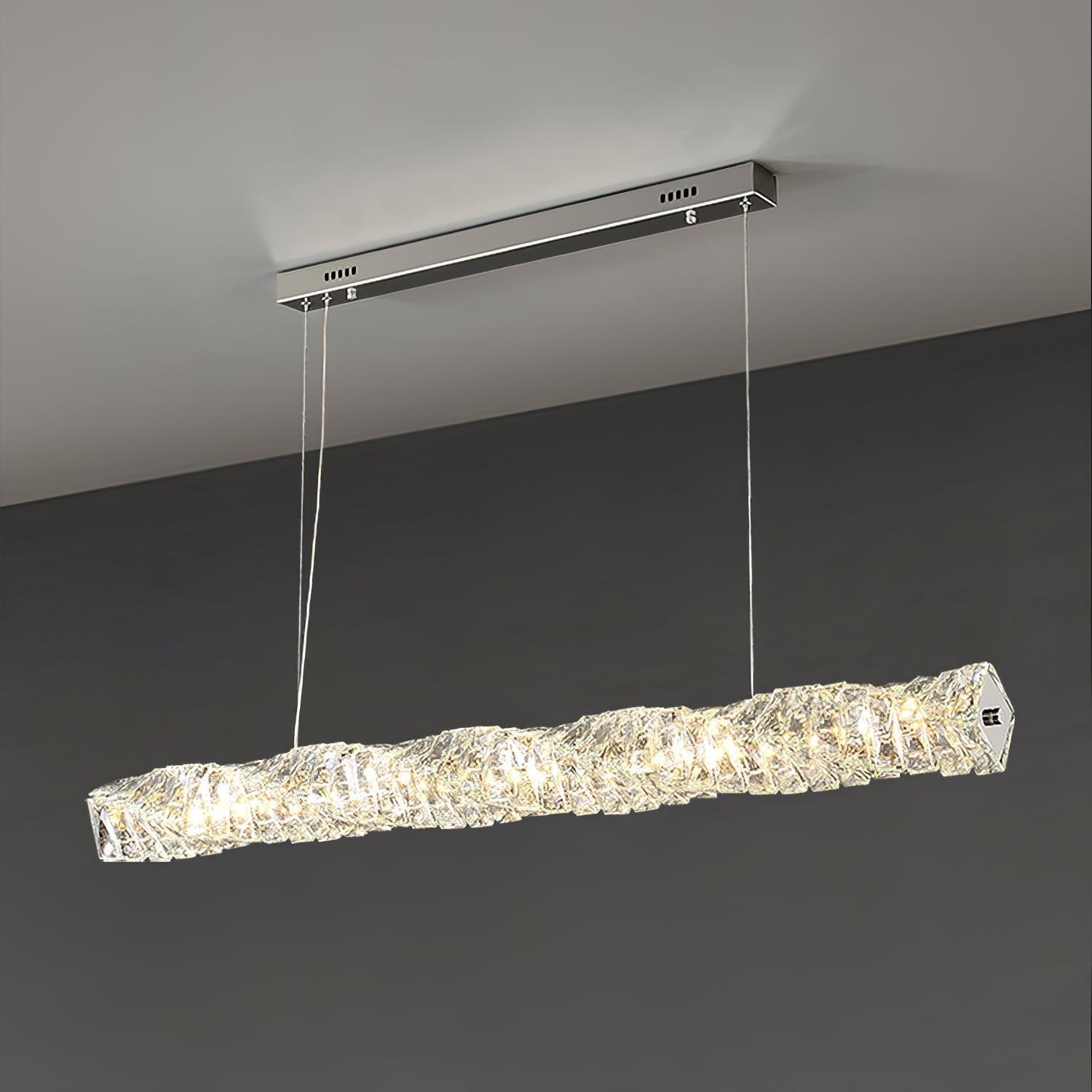 Stream Long Crystal Pendant Lamp