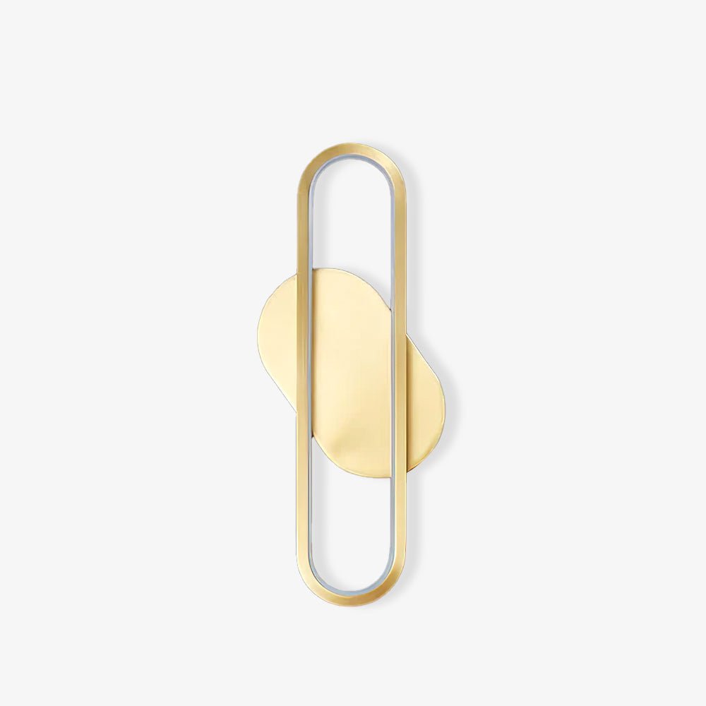 Dhu Classic Long Ova Brass Wall Lamp