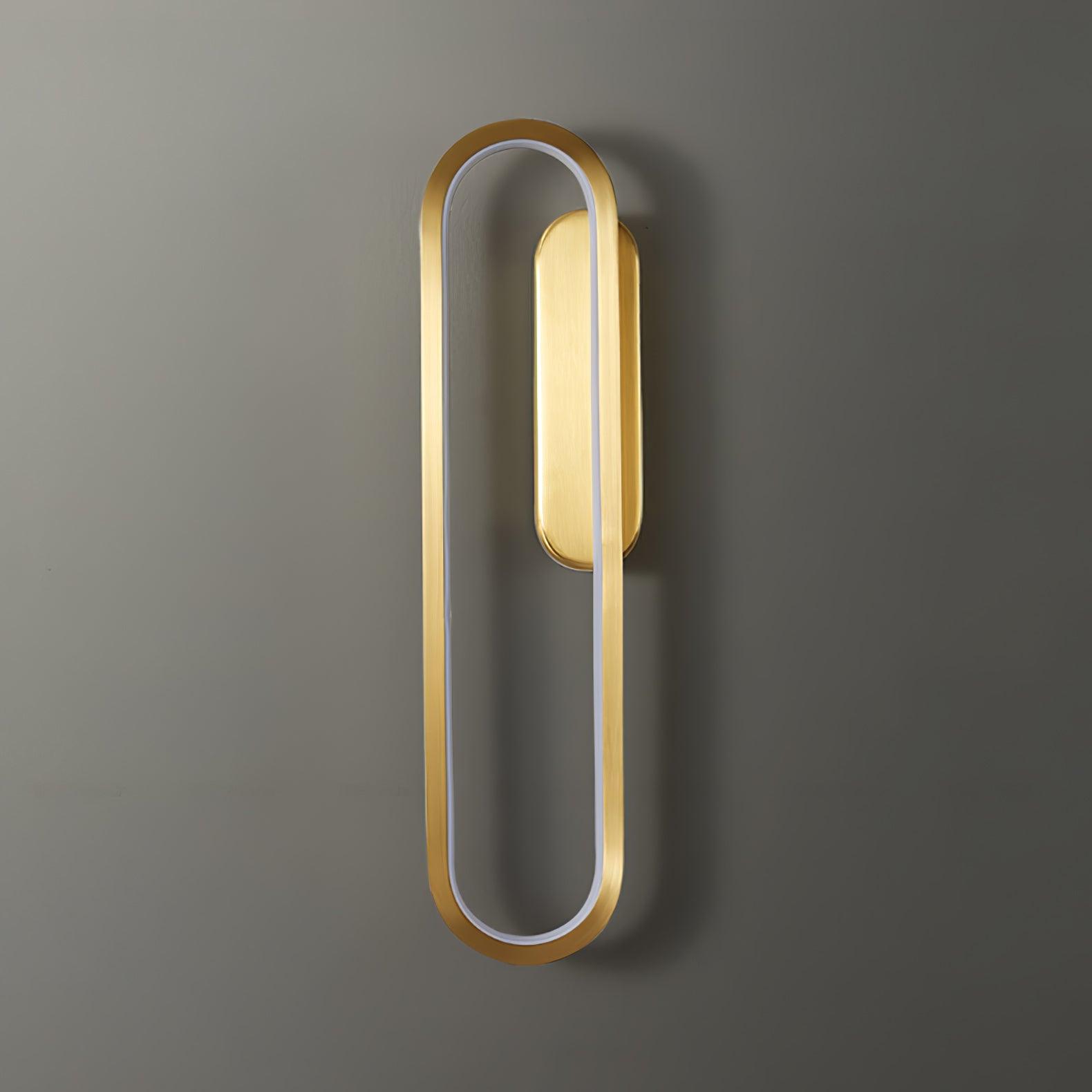 Dhu Classic Long Ova Brass Wall Lamp