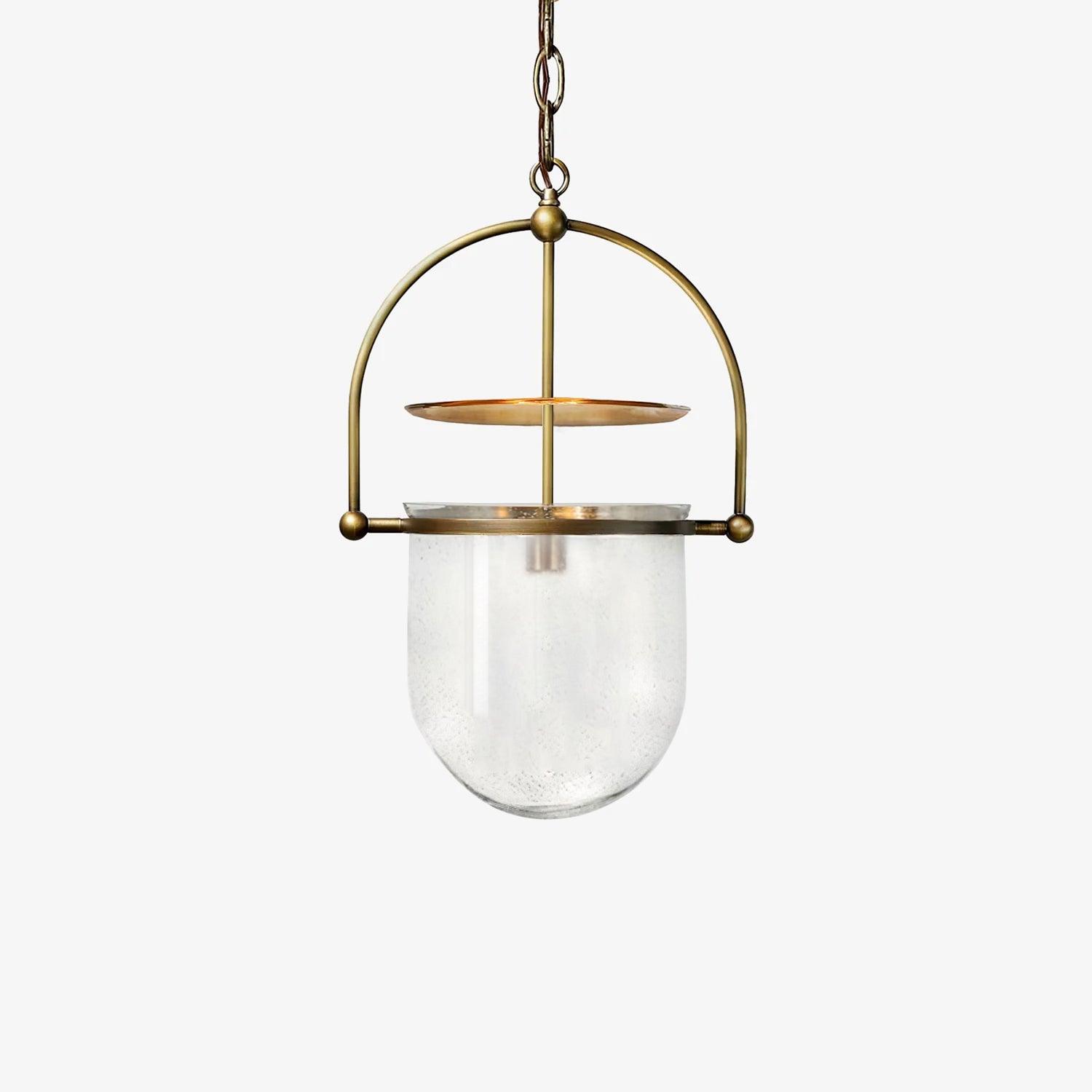 Velanaya Pendant Lamp Glass Brass Vintage for Living Room