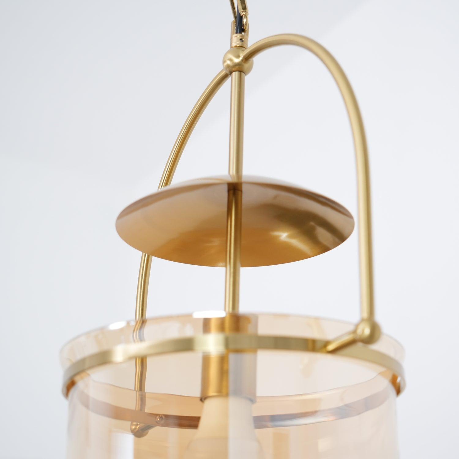 Velanaya Pendant Lamp Glass Brass Vintage for Living Room