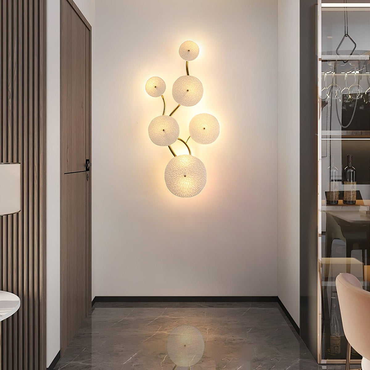 Fairhaven Lotus Petal Indoor Wall Light