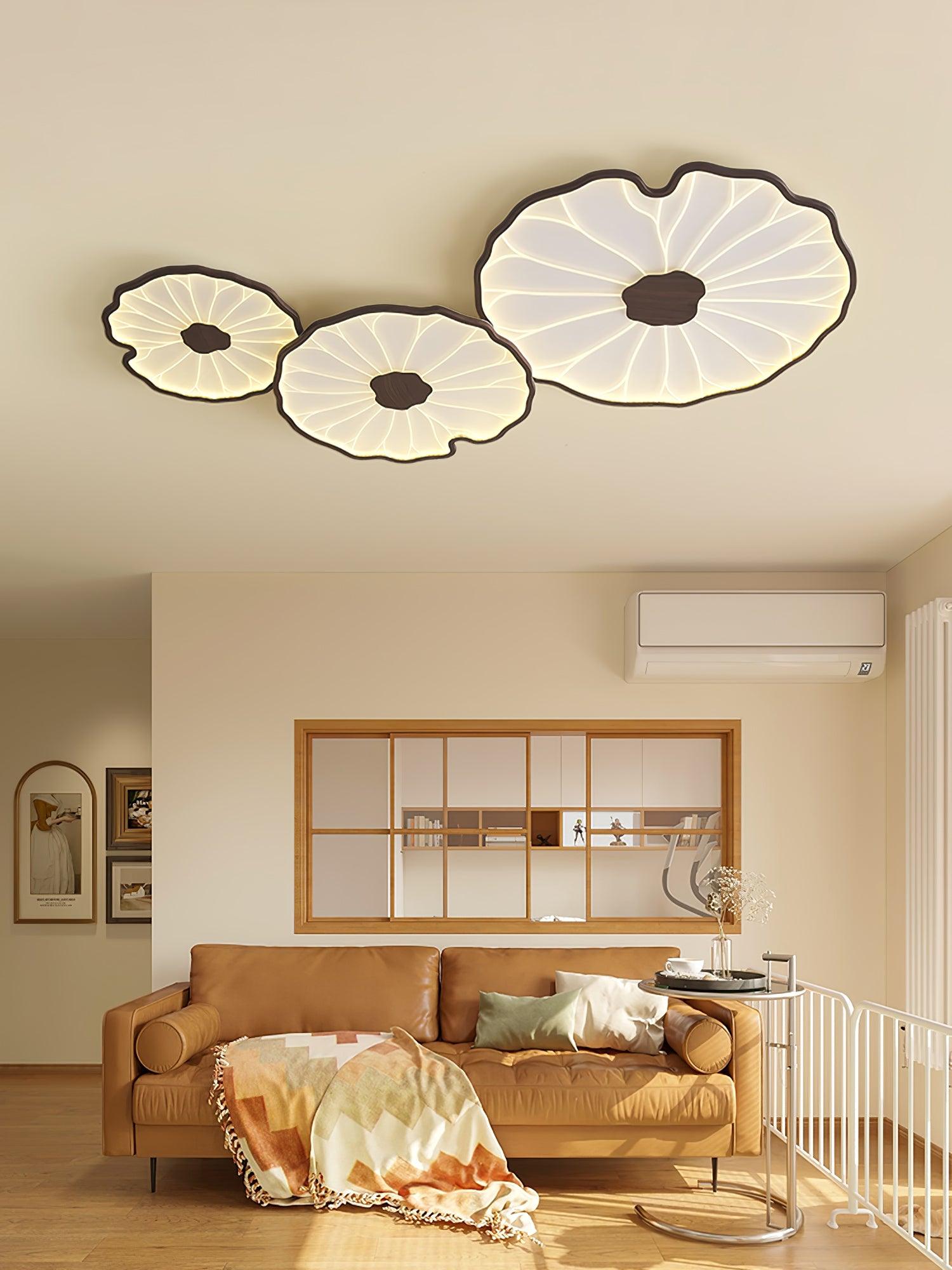 Miramere Lotus Leaf Acrylic Flush Mount Ceiling Light