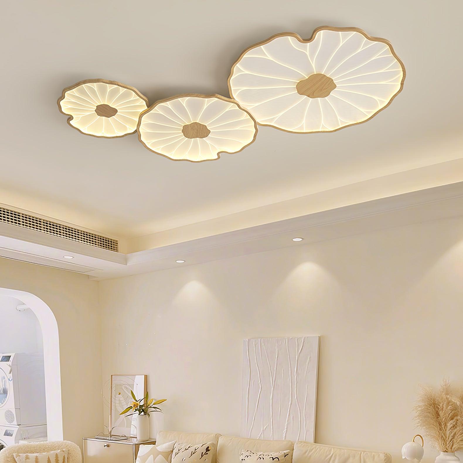 Miramere Lotus Leaf Acrylic Flush Mount Ceiling Light