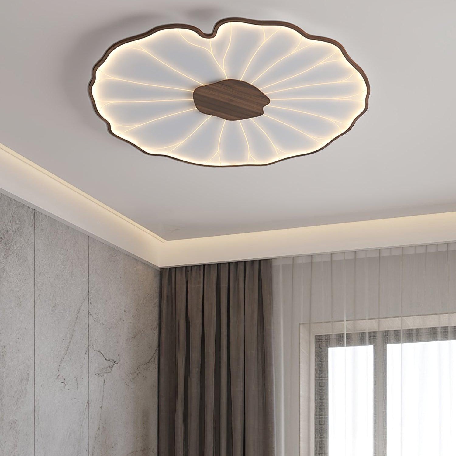 Solara Floral Wooden Ceiling Light