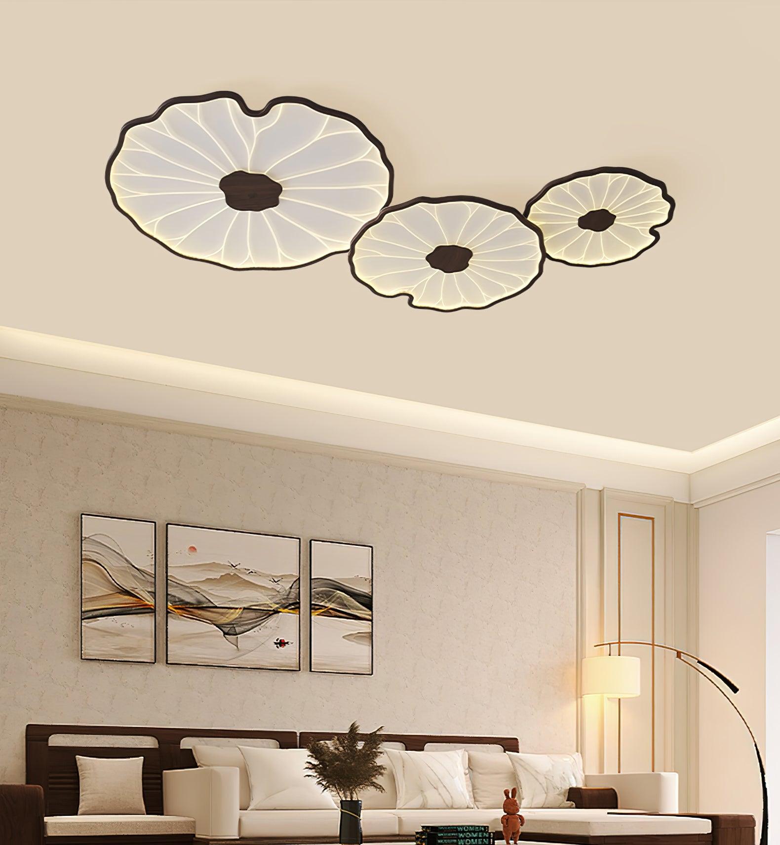 Miramere Lotus Leaf Acrylic Flush Mount Ceiling Light