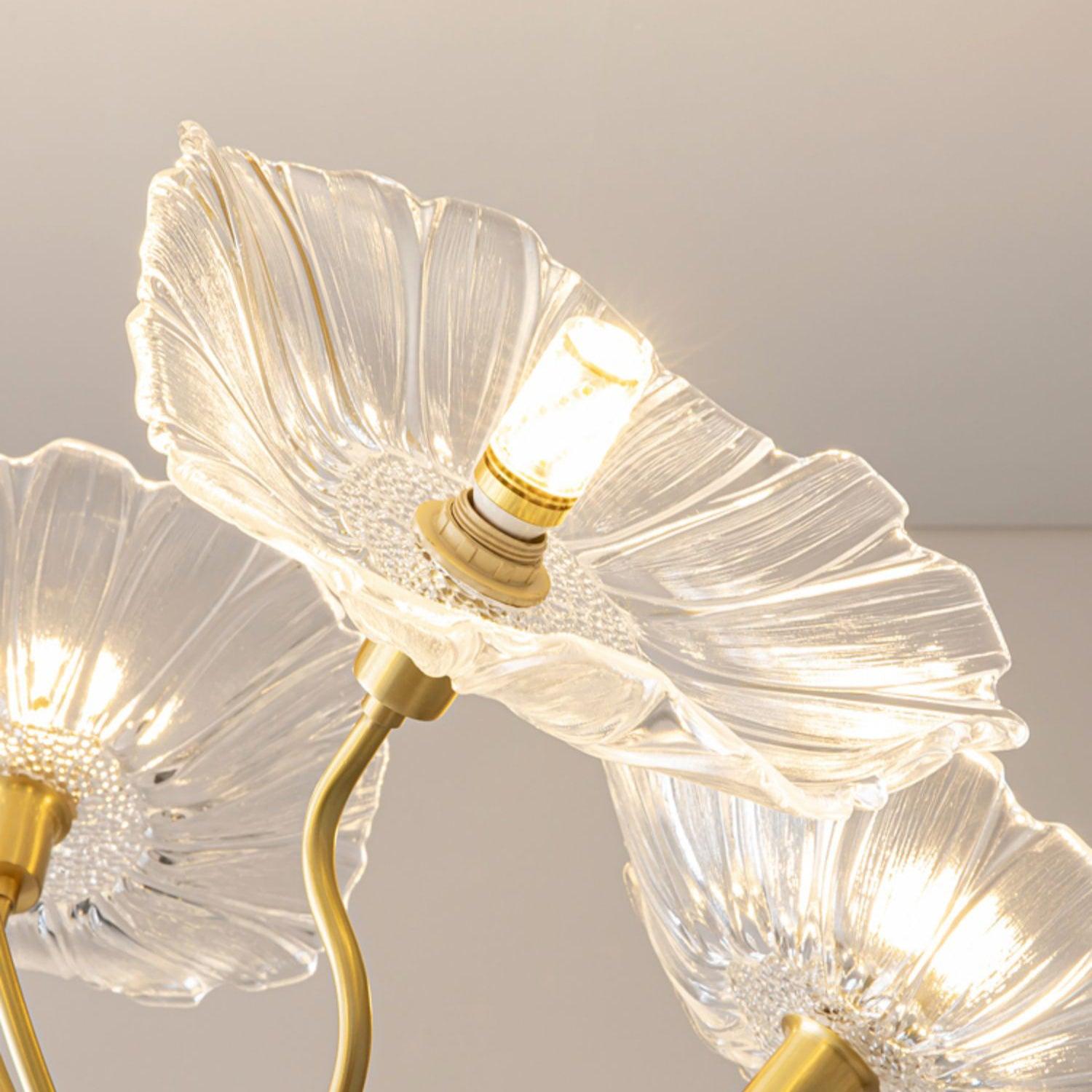 Velorora Chandelier Lotus Leaf Glass