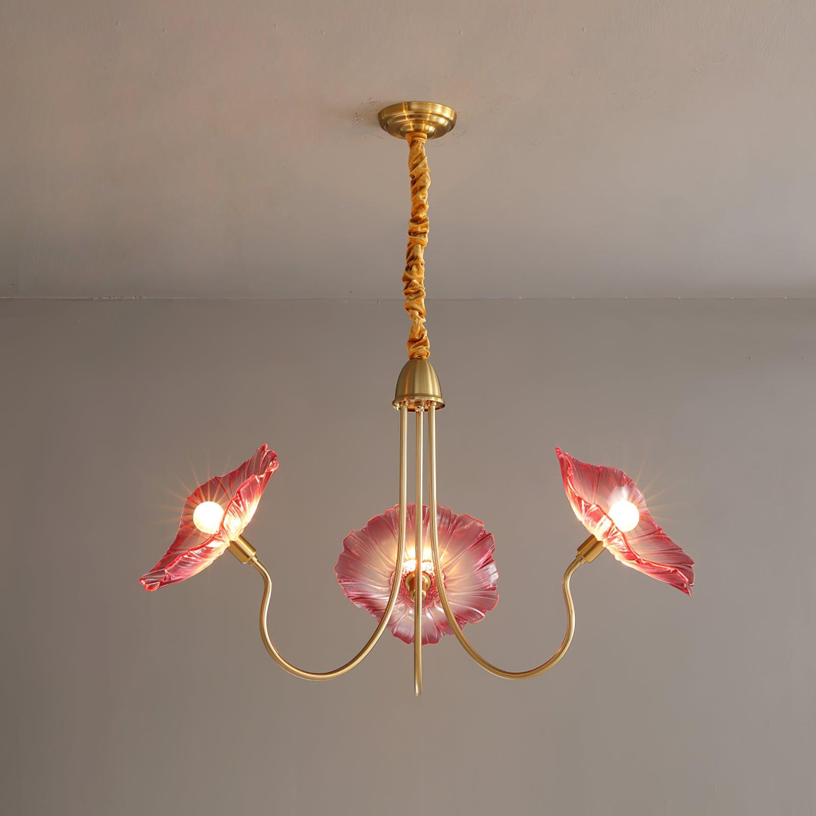 Velorora Chandelier Lotus Leaf Glass