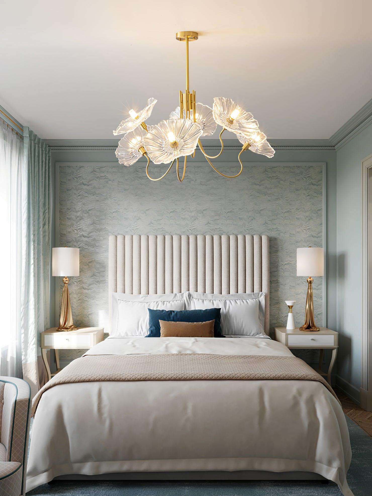 Velorora Chandelier Lotus Leaf Glass
