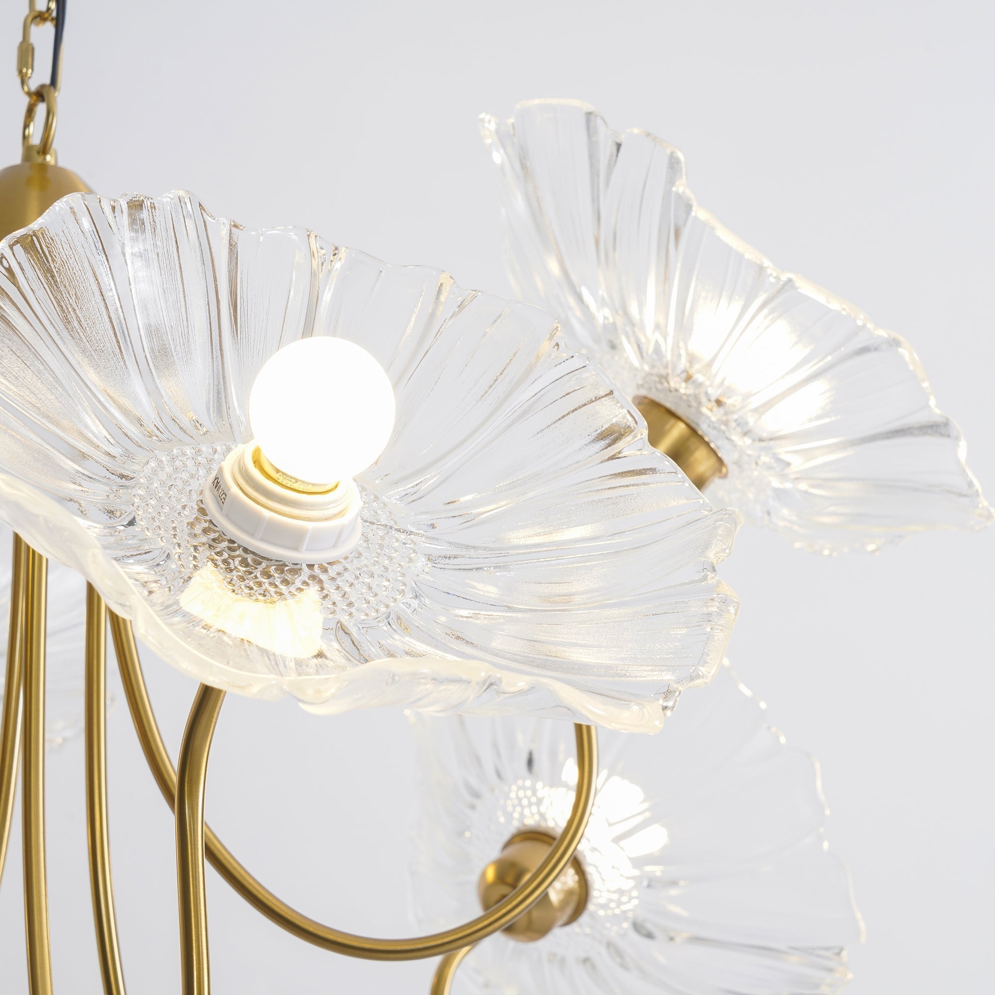 Velorora Chandelier Lotus Leaf Glass