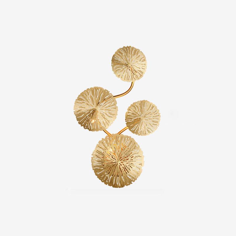Rylso Wall Lamp Lotus Leaf Brass